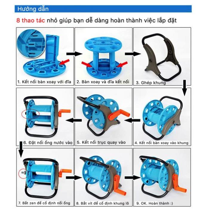 Bộ cuộn ống tưới, Bộ khung lô cuốn dây tưới loại 1