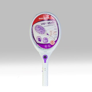 Vợt muỗi cao cấp Điện Quang ĐQ EMR02 WR (Trắng-Đỏ) - Điện gia dụng Hoàng Kim