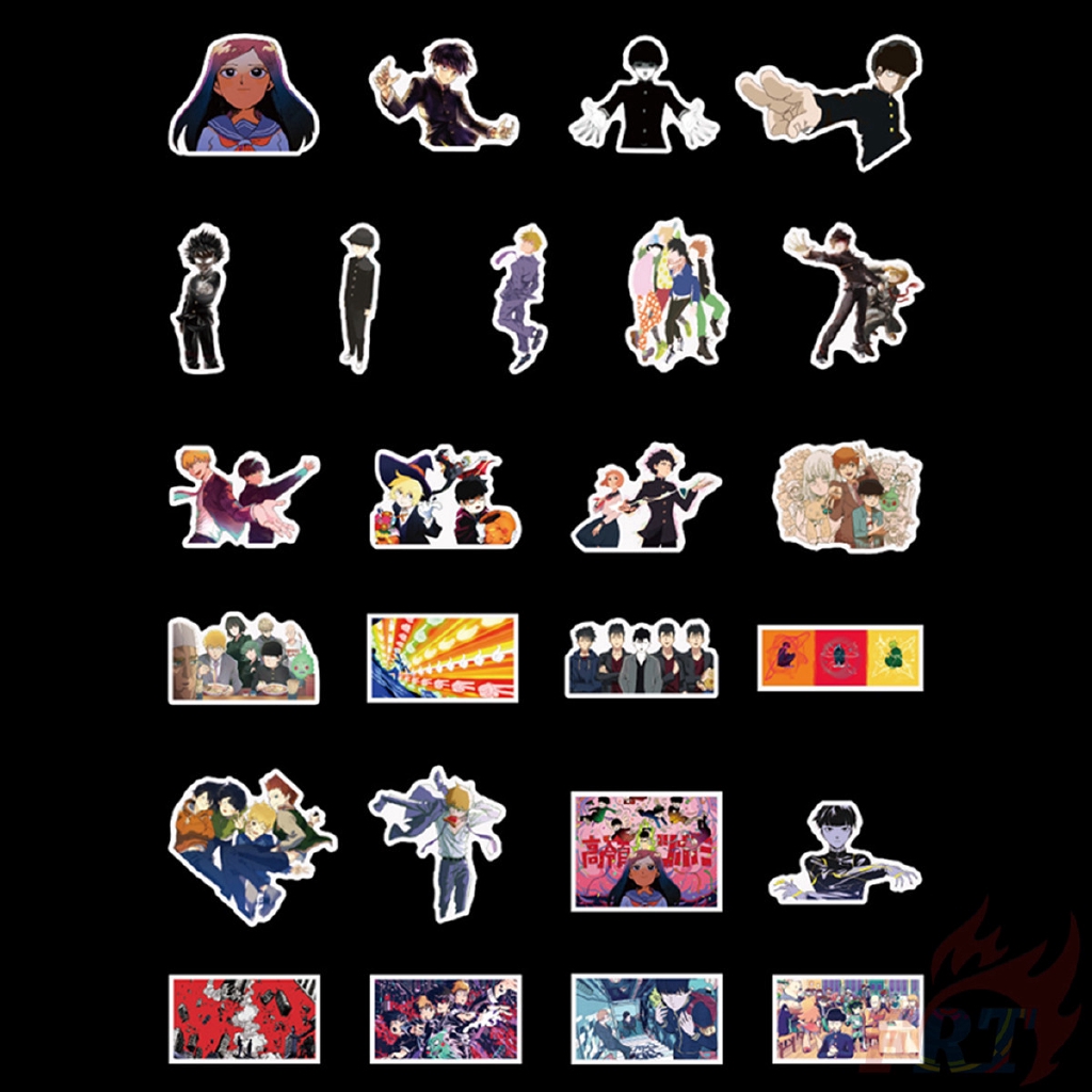 ❉ Mob Psycho 100 Series 03 Stickers ❉ 50Pcs/Set Anime Mobu Saiko Hyaku Mixed Doodle Stickers