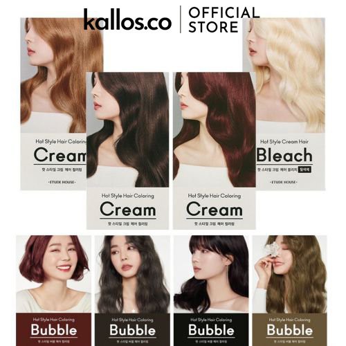 [TEM + BILL CHÍNH HÃNG] Thuốc Nhuộm Tóc Etude House Hot Style Bubble Hair Coloring, Cream Hair Coloring, Bleach
