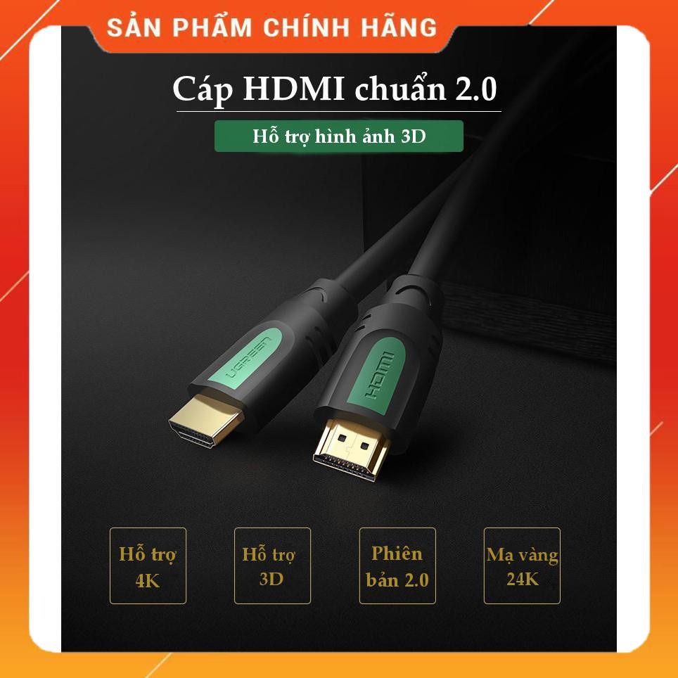 Dây cáp HDMI 2.0 thuần đồng 100%, 19+1 UGREEN HD101 dailyphukien