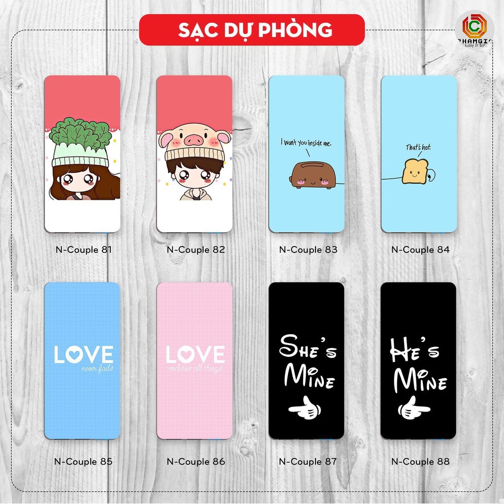 in logo, in hình trên Sạc dự phòng in hình sắc nét