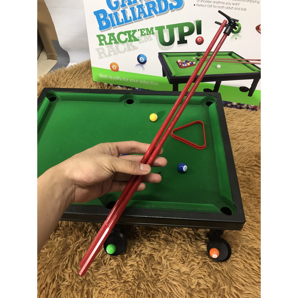 Bàn bi da Snooker Mini 47x35.5x15cm cho bé vui chơi, giải trí