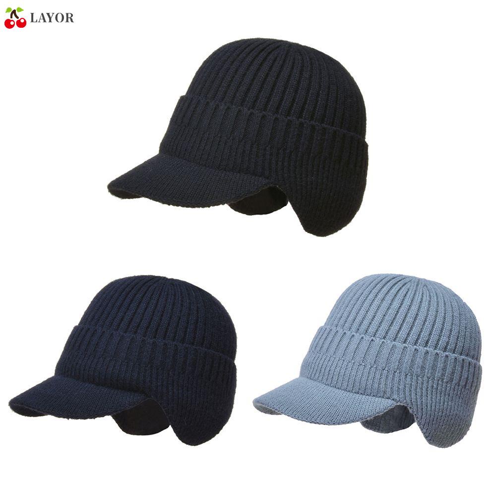 Mũ beanie Trùm Tai Dày Dặn Giữ Ấm Mùa Đông Nhiều Màu Sắc Cho Nam
