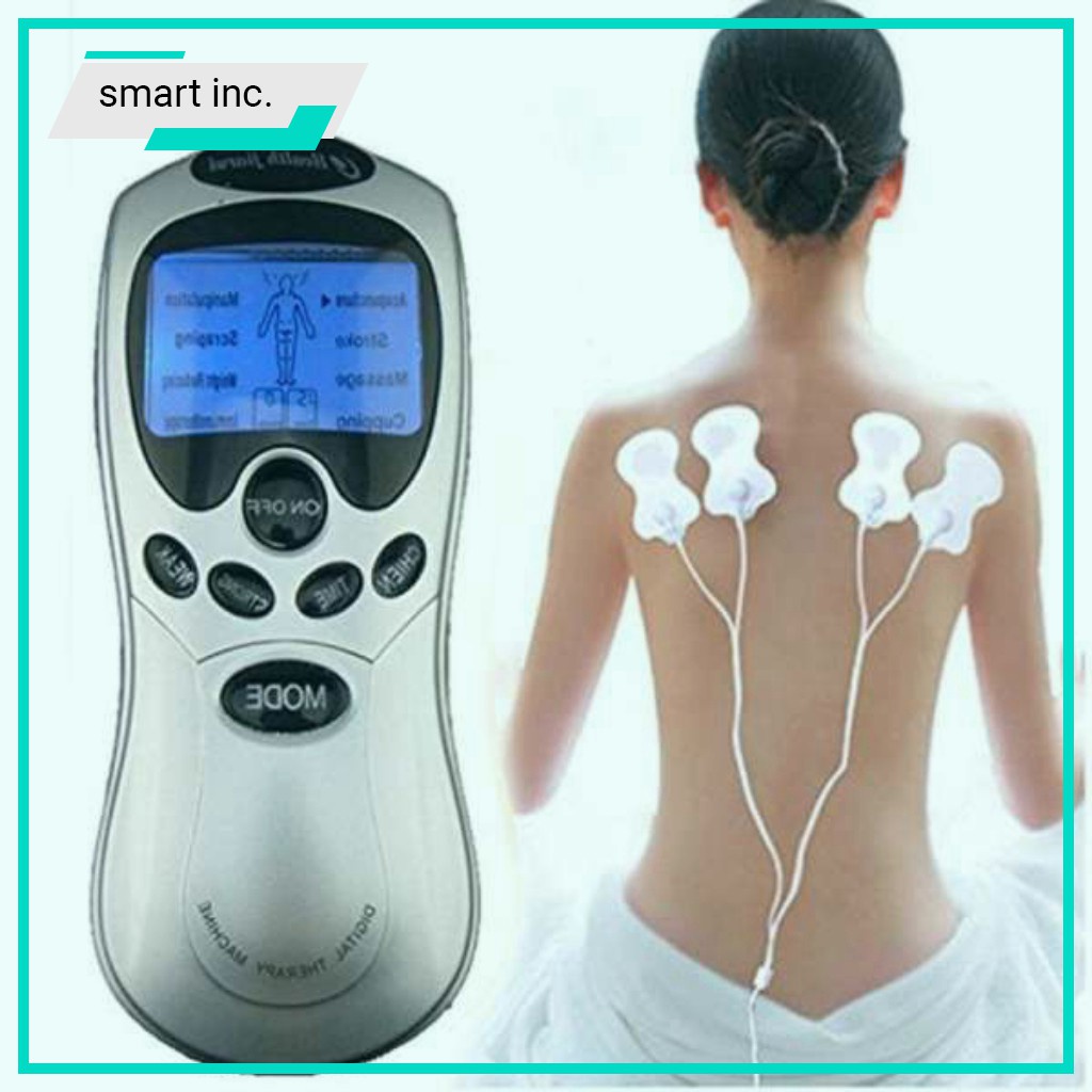 Máy Massage Cầm Tay  Mát Xa Lưng Cổ Vai Gáy Xung Điện Kèm 4 Miếng Dán Vật Lý Trị Liệu