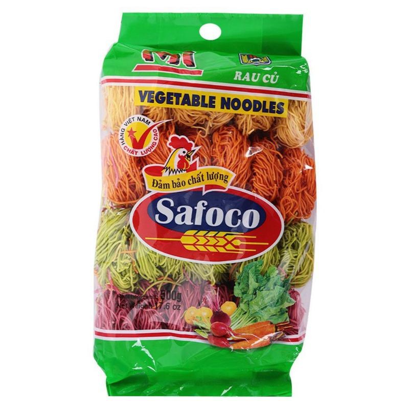 Mì rau củ safoco sợi nhỏ 500g hấp dẫn cho bé