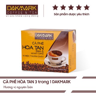 Cà phê hoà tan 3in1 DakMark - Hộp 17 gói x 15g