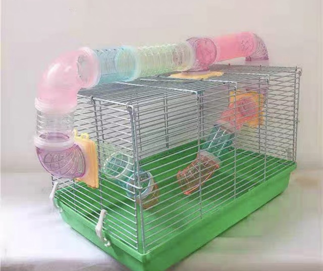 Cửa chui gắn lồng, cửa chui kèm vòng co, đồ chơi cho hamster