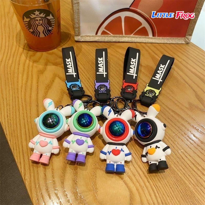 Móc Khóa New Internet celebrity cartoon love Lightning Rabbit keychain pendant astronauts couple bag car key chain