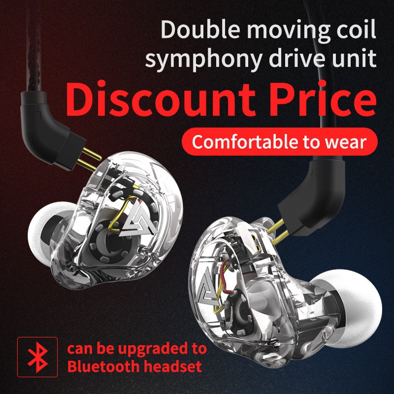 Tai Nghe Nhét Tai QKZ VK1 4DD HIFI DJ Monito Chống Ồn Chất Lượng Cao