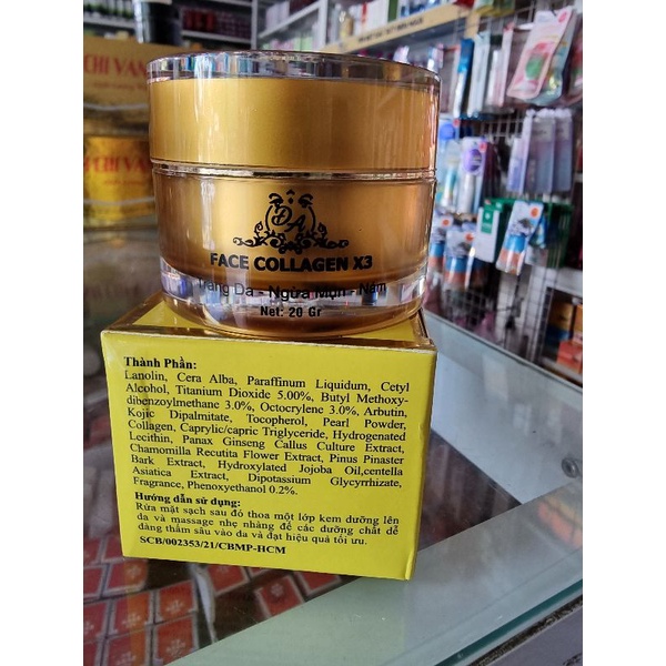 kem face collagen x3 đông anh mụn trắng da 20gr ( chuẩn cty )