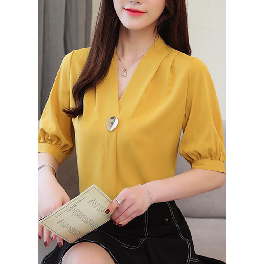 ĐẸP XUẤT SẮC - ÁO SƠ MI CÔNG SỞ NỮ TAY CÁNH TIÊN KÈM PHỤ KIỆN , ÁO SƠ MI KIỂU SIÊU XINH A3099