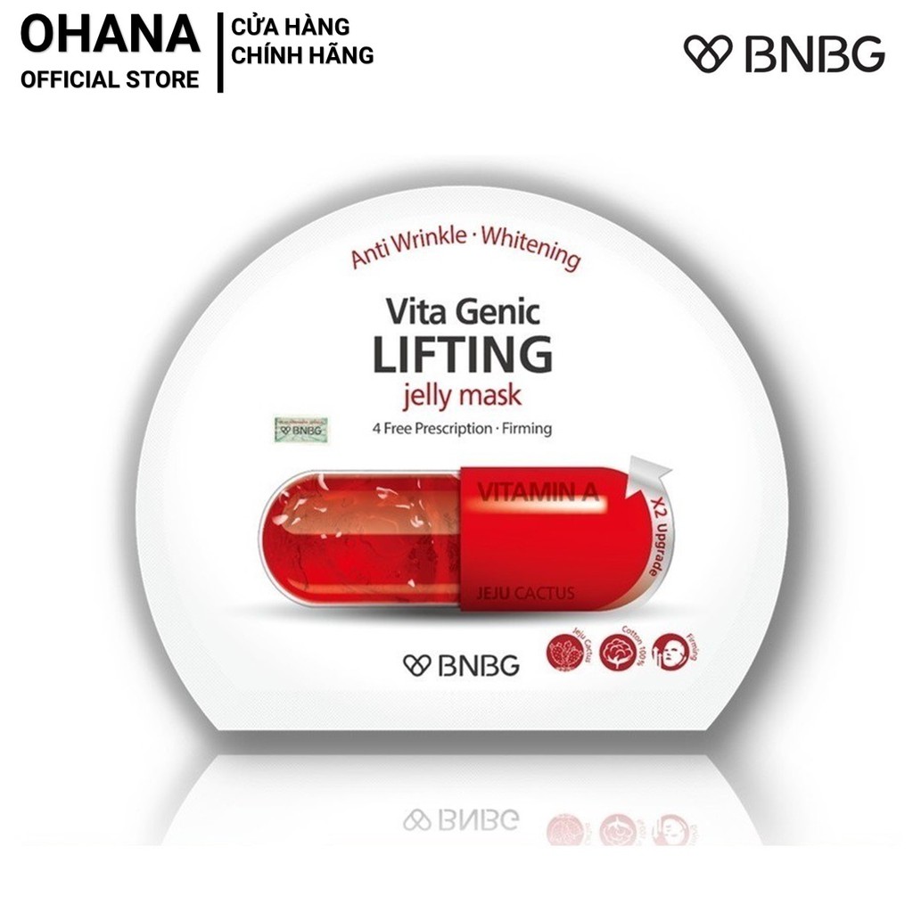 Mặt Nạ Giấy BNBG Lifting Nâng Cơ, Săn Chắc Da, Chống Lão Hóa BNBG Vita Genic Lifting Jelly Mask 30ml (Đỏ)