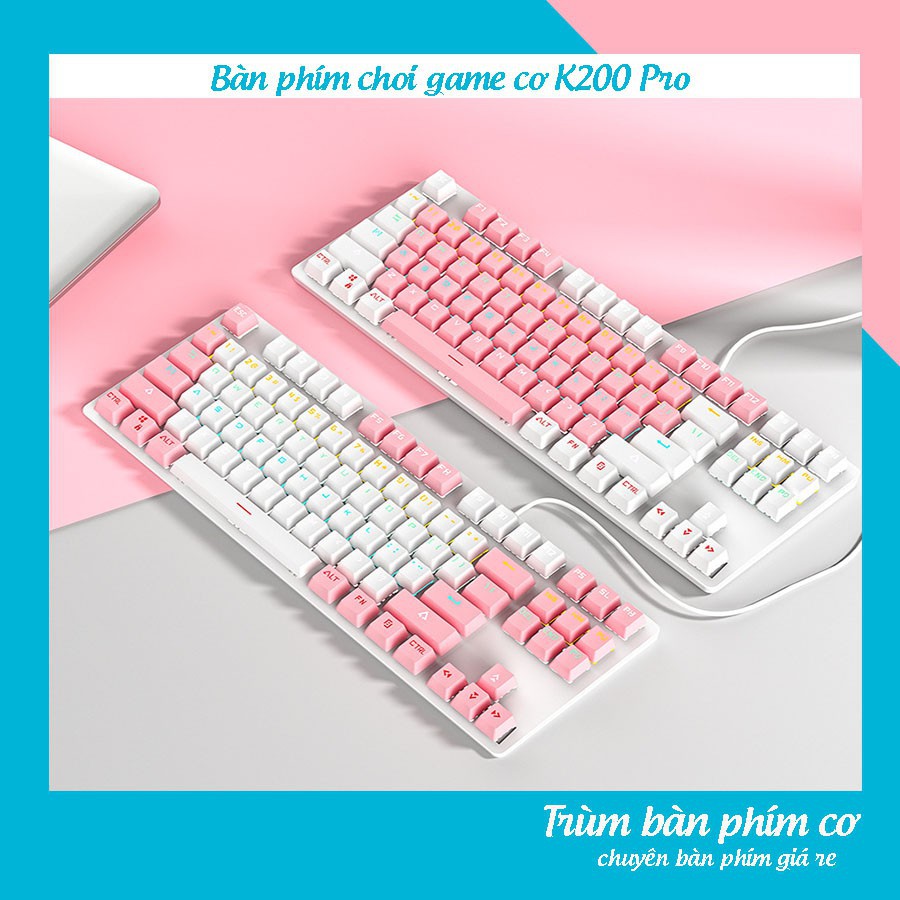 Bàn Phím Cơ Gaming Baiji K200 Phím Chất Lượng Cao, Led đẹp cho laptop và pc