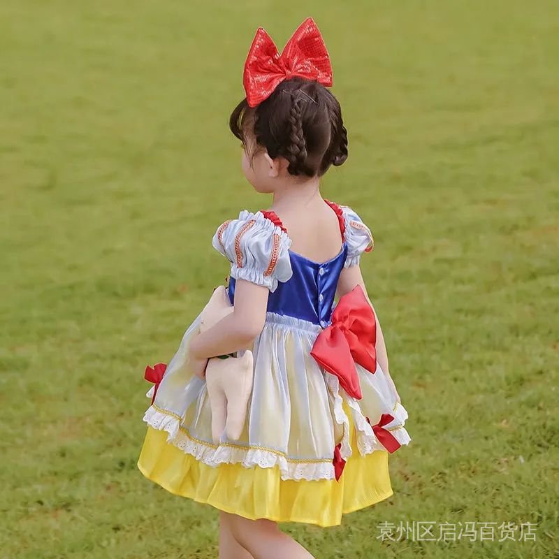 Đầm Công Chúa Bạch Tuyết Tay Phồng Xinh Xắn Cho Bé Gái