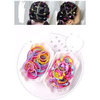 Dây chun buộc tóc đẹp cho bé- đồ cột tóc cute [set 50 chiếc]