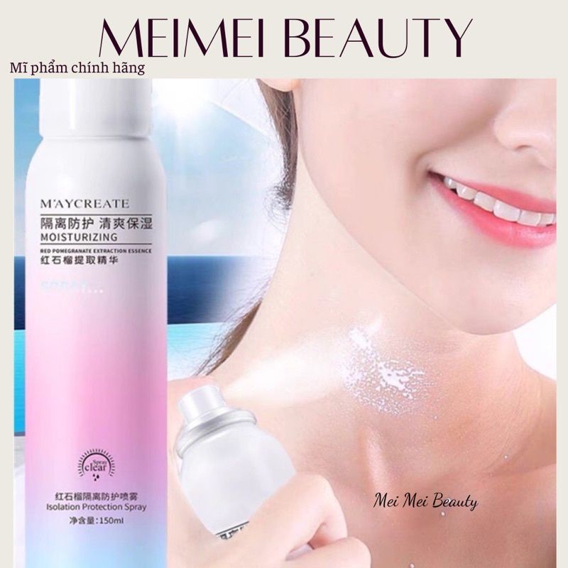 Xịt Chống Nắng Maycreate Nâng Tông Che Khuyết Điểm Hoàn Hảo