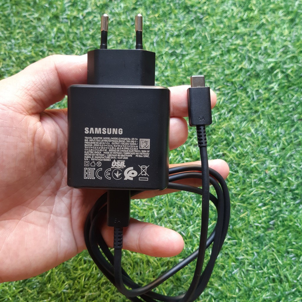Bộ Sạc Nhanh 45W Chính Hãng Samsung Cho Note 10 Plus, Gồm Cáp 5A, New 100%