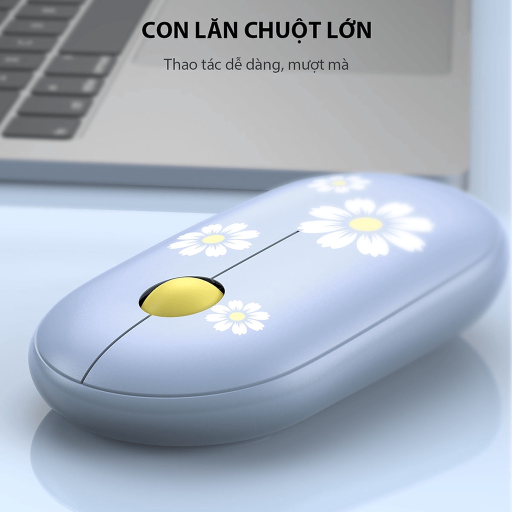 Chuột Tĩnh Âm Không Dây Robot M230 1600 DPI / 2.4Ghz Họa Tiết Hoạt Hình Dễ Thương - Hàng Chính Hãng