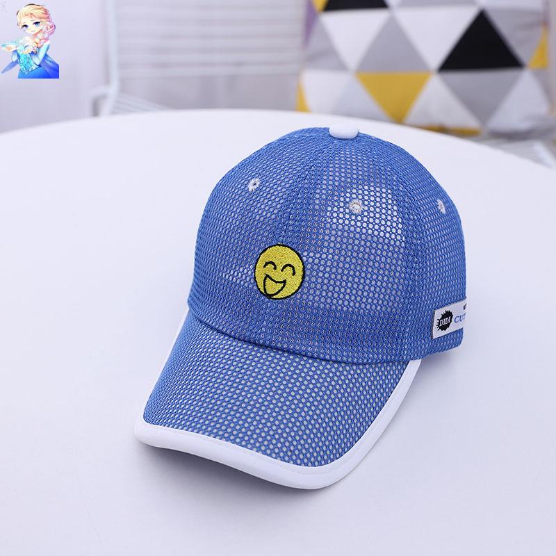 Nón Lưỡi Trai Che Nắng Phối Lưới Thoáng Khí In Họa Tiết Hoạt Hình Thời Trang Mùa Hè Cho Bé Trai Và Gái
