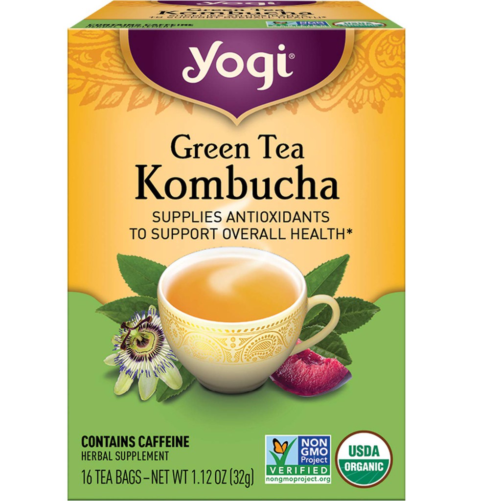 [10/2023] Trà Hữu Cơ Cung Cấp Chất Chống Oxy Hóa Để Hỗ Trợ Sức Khỏe Tổng Thể - Yogi Tea Green Tea Kombucha