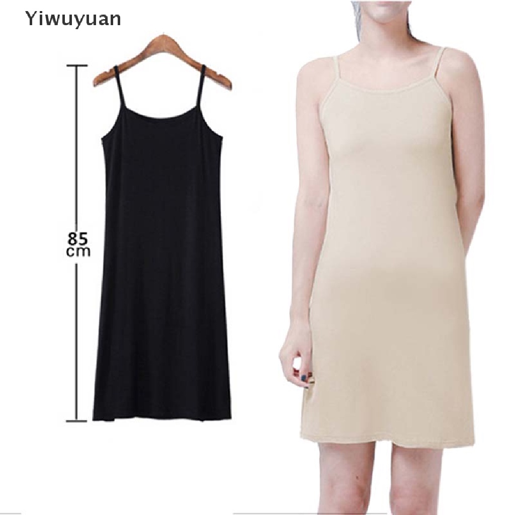Đầm Dây Mảnh Mini Hai Dây Màu Trơn Cho Nữ Giảm Giá < Yiwuyuan >