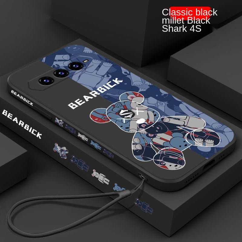 Ốp điện thoại chống rơi họa tiết cá mập màu đen sáng tạo cho millet black shark 4S 4sPro