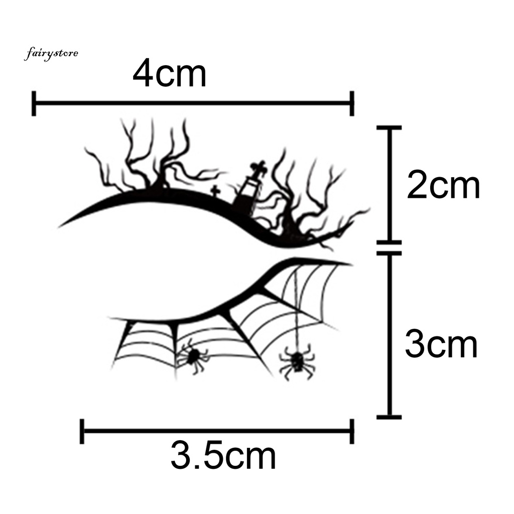 (Hàng Mới Về) Nhãn Dán Kẻ Mắt / Phấn Mắt / Kẻ Mắt Hình Mạng Nhện Kinh Dị Sáng Tạo Trang Điểm Halloween | BigBuy360 - bigbuy360.vn