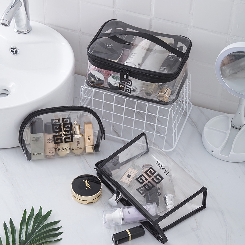 Túi đựng mỹ phẩm TPU trong suốt sức chứa lớn dùng đi du lịch