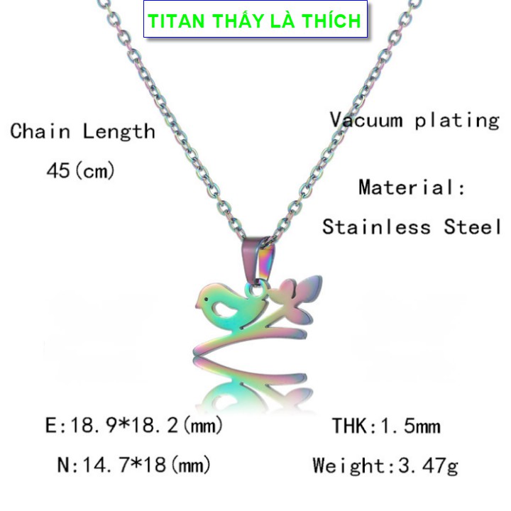 Bộ trang sức nhỏ mặt chú chim non xinh lung linh cho nữ - Hàng titan màu sắc bóng bền đẹp - Cam kết 1 đổi 1 nếu đen