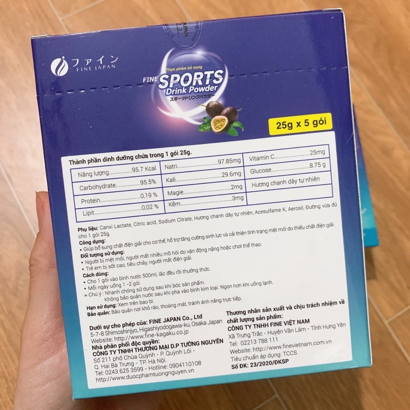 Bột pha nước uống bù nước và chất điện giải Sport Drink Powder - Fine Japan Vietnam