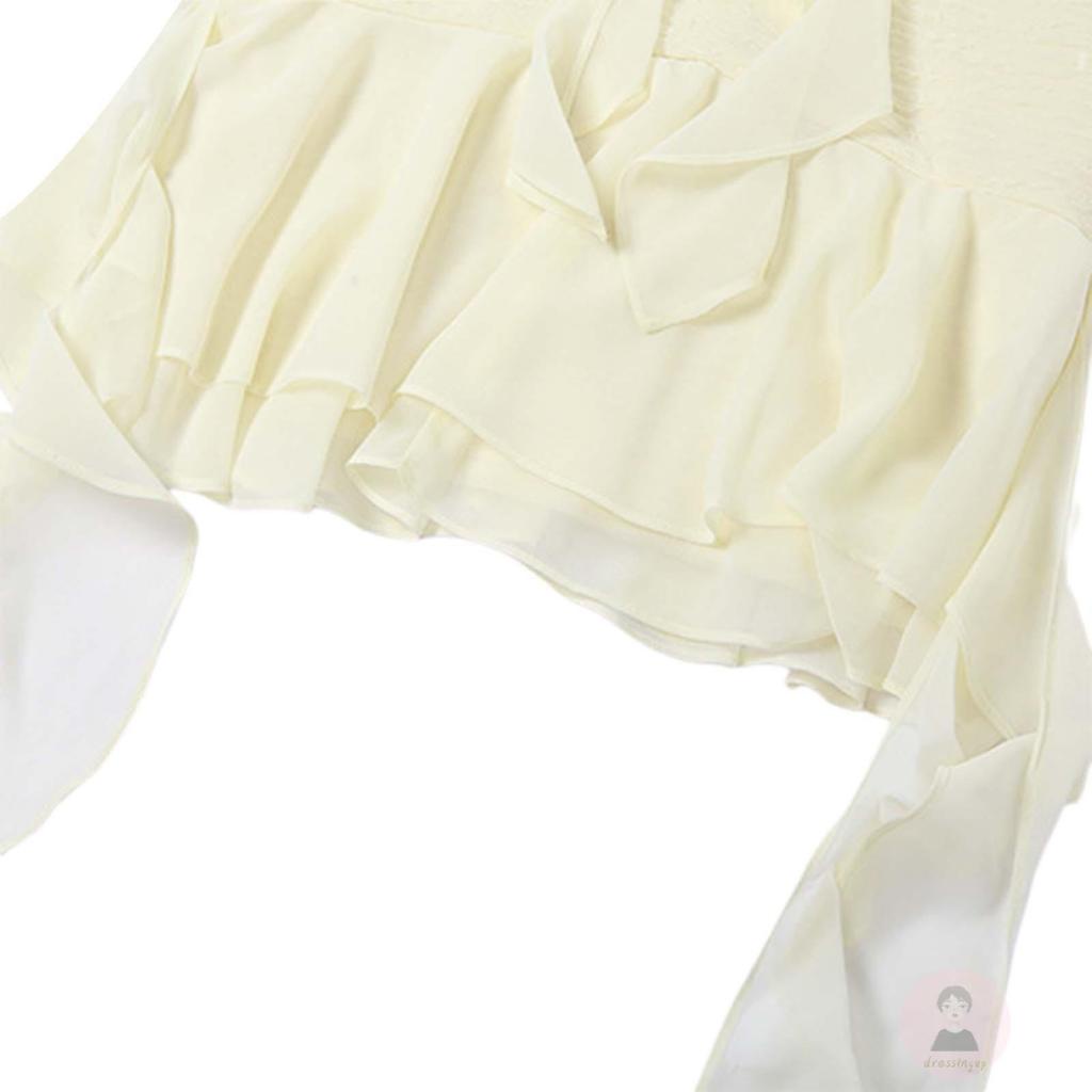 Đầm Hai Dây Nhún Bèo Màu Sắc Đơn Giản Thời Trang Cho Nữ