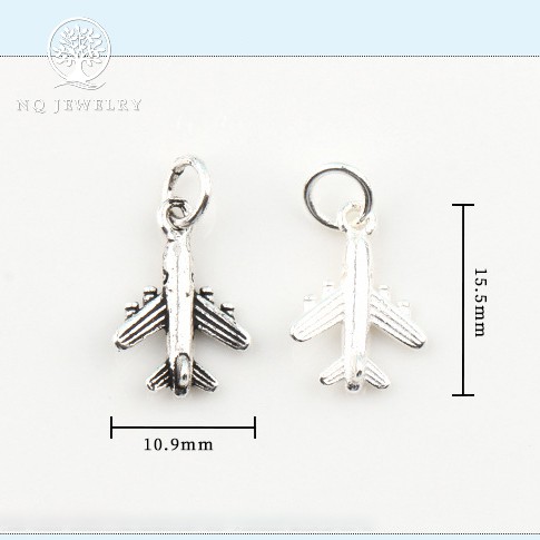 Charm bạc s925 máy bay treo - Charm bạc máy bay treo NQ Jewelry