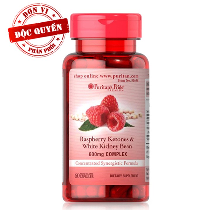 Combo Giảm cân tăng cơ tự nhiên không gây mệt mỏi Raspberry ketone & L Carnitine Puritans pride | BigBuy360 - bigbuy360.vn