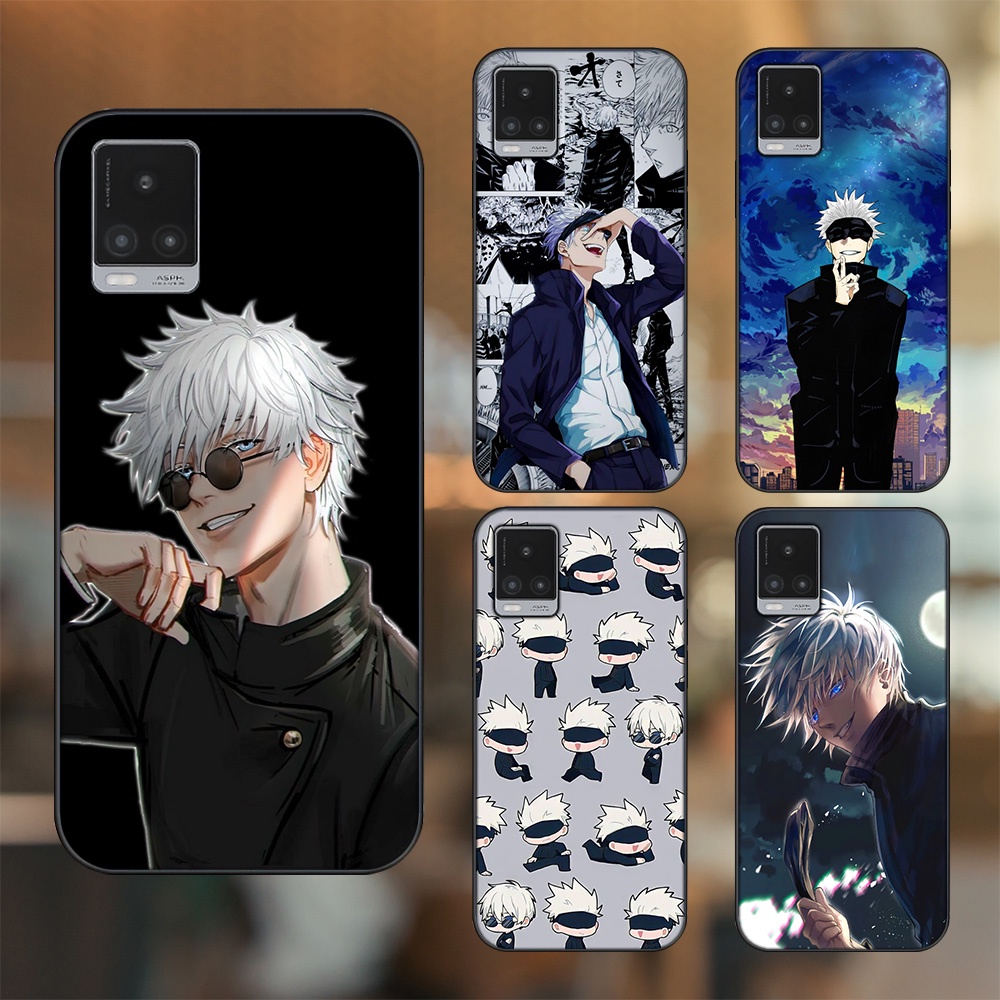 Ốp lưng Vivo V20 viền đen in hình Satoru Jujutsu Kaisen