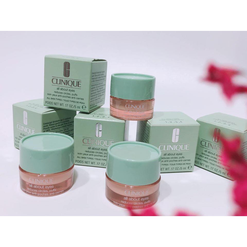 Kem dưỡng mắt Clinique All About Eyes Rich Reduces Circles, Puffs 5ml chính hãng