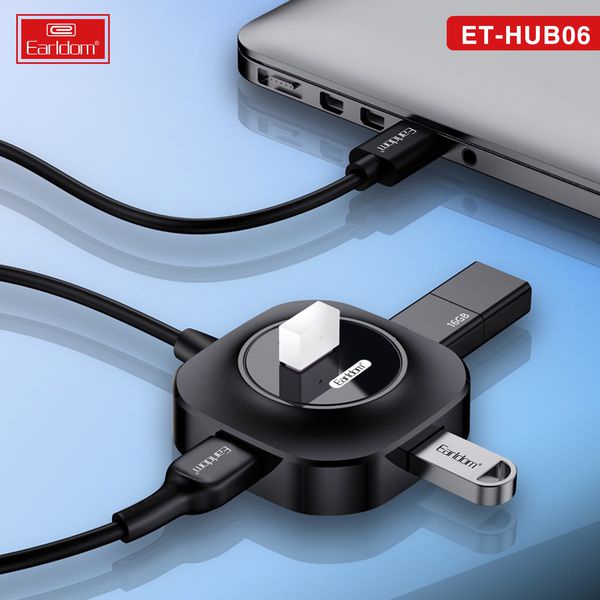 Hub chia 4 cổng usb KLH 06, bộ chia usb 1 ra 4 cho laptop, máy tính bàn tương thích mọi ổ usb