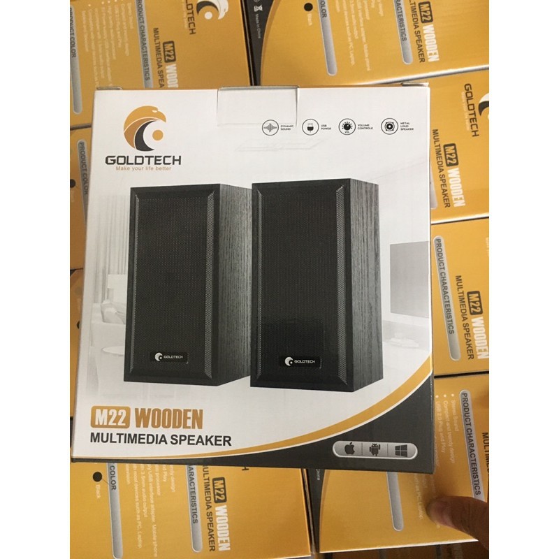 Bộ 2 loa vi tính 2.0 Goldtech M22 mới