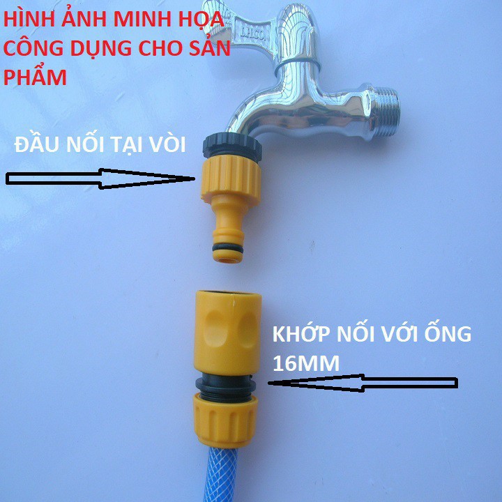 Bộ đôi cút nối nhanh đấu tại vòi-cút nối ống dẫn nước mềm