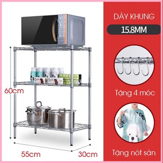 RE0267 Kệ để đồ nhà bếp Inox 55x30x60cm - kệ lò vi sóng khung inox