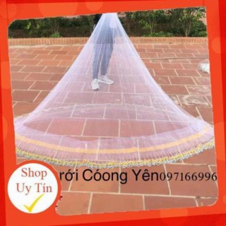 -* chài đánh cá chài cước chân xích và chân tròn mắt 2 phân 3 phân ( tặng 5m dây đánh ) *-