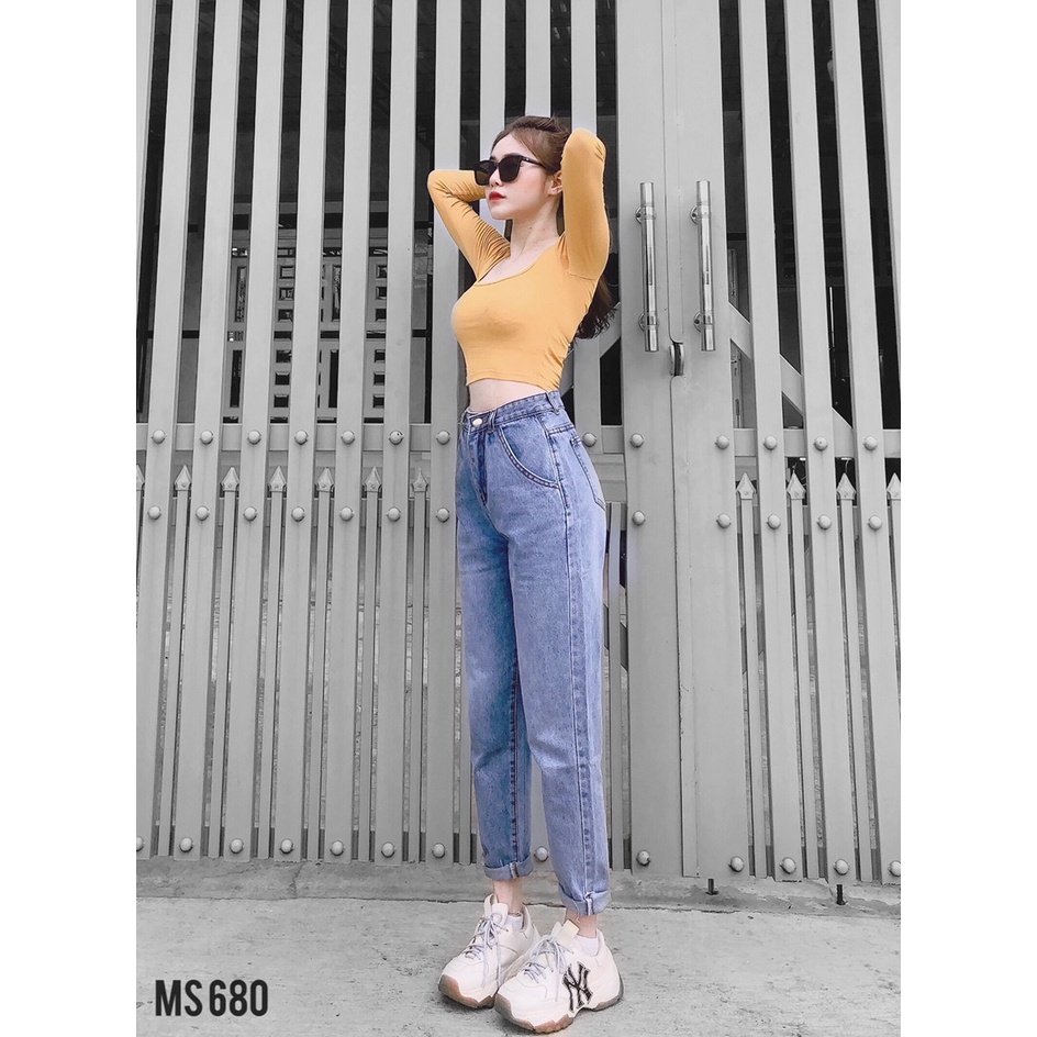 Quần Jeans nữ baggy lưng cao Novelty MS680 2200990