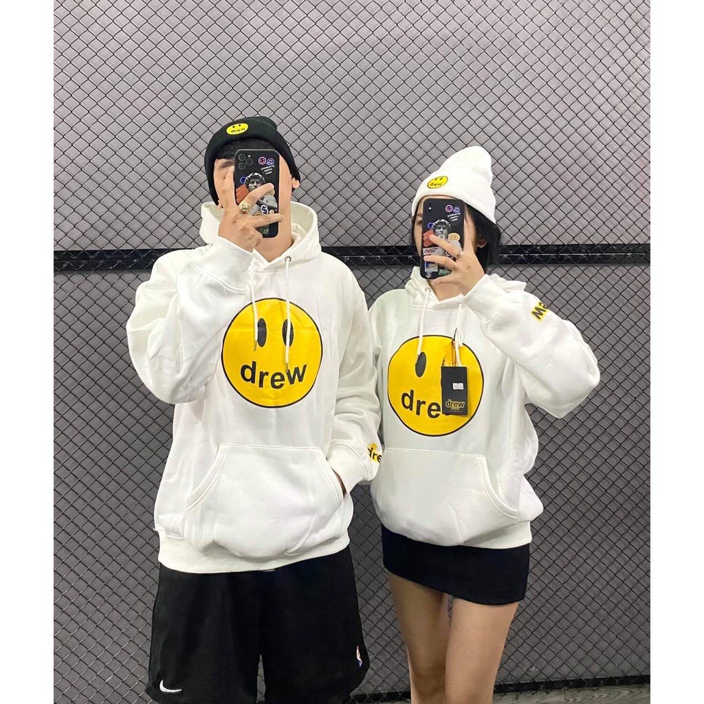 Áo Hoodie Nỉ Bông Ngoại Basic DREW House Print Mặt Cười Form Rộng Unisex Nam Nữ Phong Cách Hàn Quốc