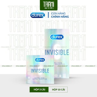 Bao Cao Su Durex Invisible Extra Thin, Chính Hãng, Mỏng Như Thật