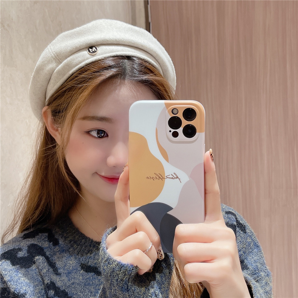 Ốp điện thoại IMD hình sơn dầu bảo vệ camera cho iPhone 12pro max 12mini 11Pro Max XS Max XR SE 2020 7 8 Plus | BigBuy360 - bigbuy360.vn