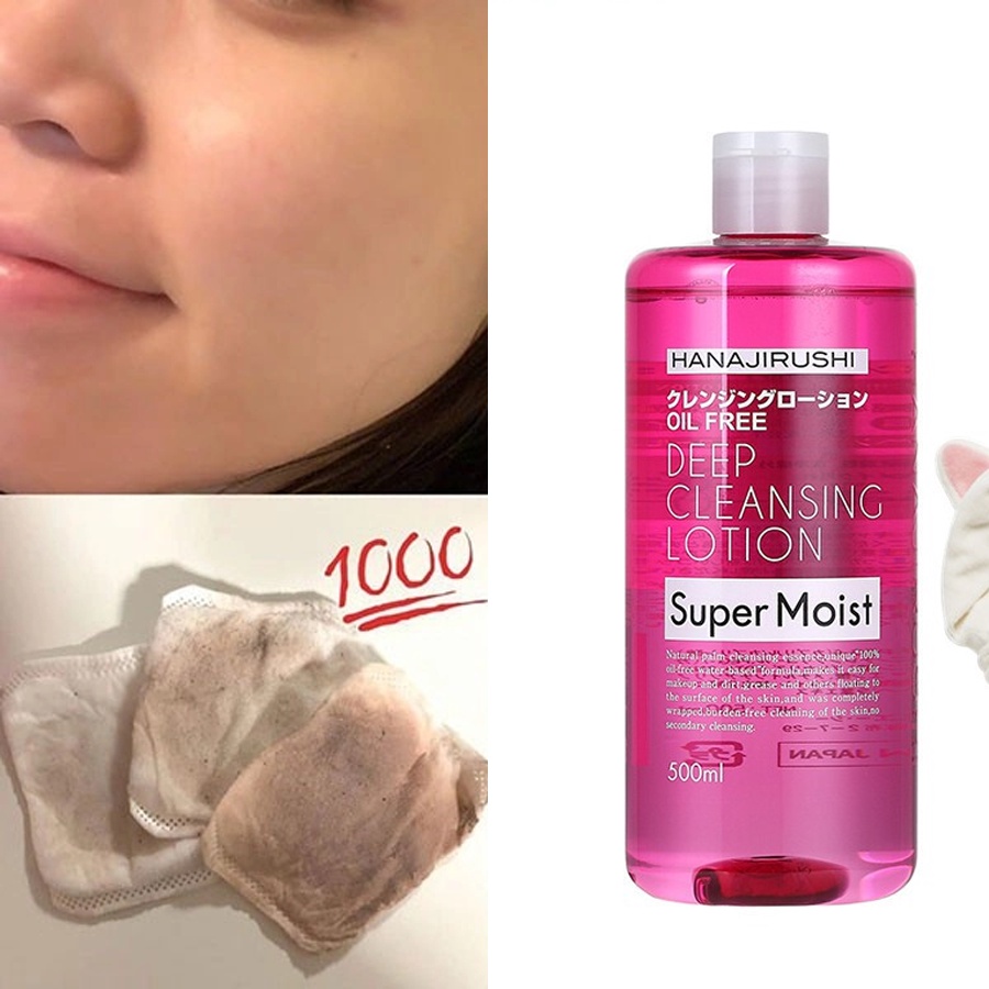 [Nước Tẩy Trang] Hanajirushi Siêu Dưỡng Ẩm Super Moist Lotion 500ml