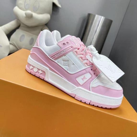 Giày lv đen trắng xanh hồng đỏ Trainer siêu phẩm Hot Trend hàng Trung - Giày luôn vui tươi cá tính dễ phối đồ Full Box