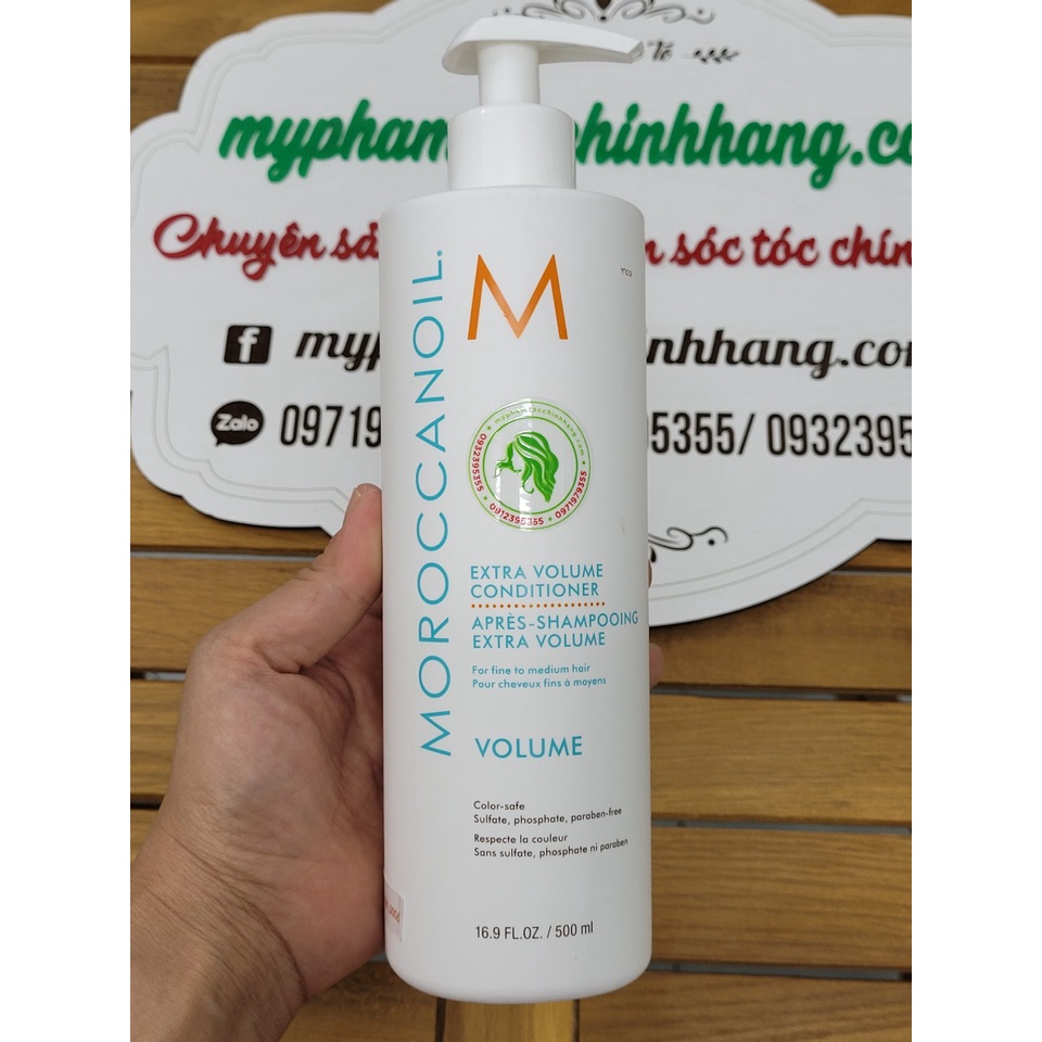 DẦU GỘI XẢ TĂNG PHỒNG MOROC EXTRA VOLUME 500ML*2