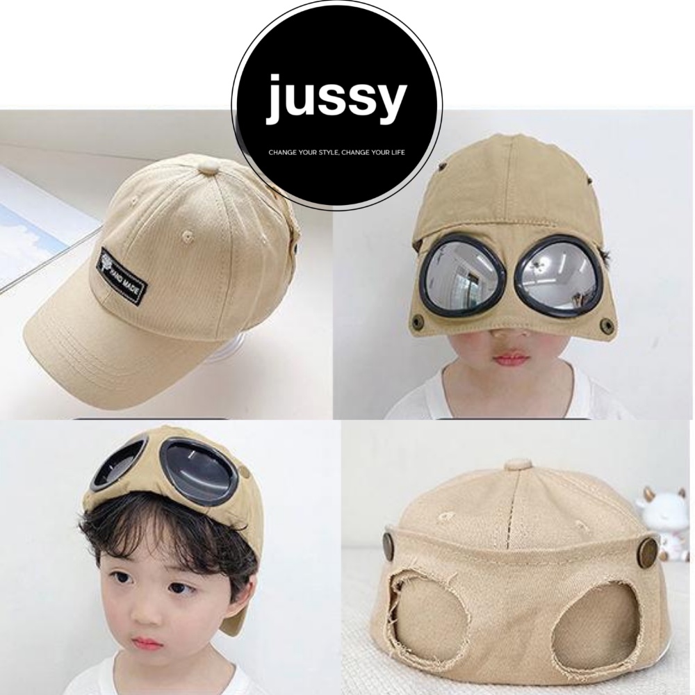 Mũ Lưỡi Trai Phi Công Cho Bé Từ 2-10 Tuổi Jussy Fashion Kiểu Mũ Phi Công Có Kính Hot Trend Form Mềm Vải Cotton