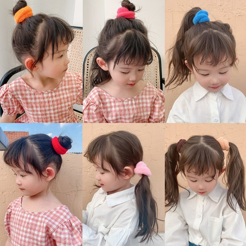 Dây Buộc Tóc Co Giãn Bản Rộng Nhiều Màu Sắc Phong Cách Hàn Quốc Cho Nữ